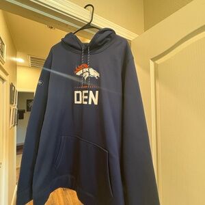 Denver Broncos Navy Blue Hoodie